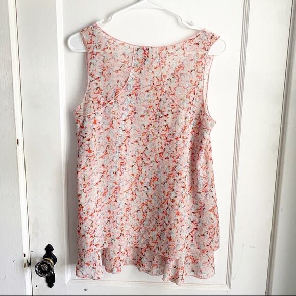 CAbi Bella Floral Tiered Chiffon Blouse Tank Top #5032 Pink Size XS Layering - Picture 9 of 13